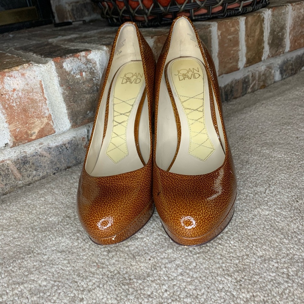 Joan & David Brown Printed heels.